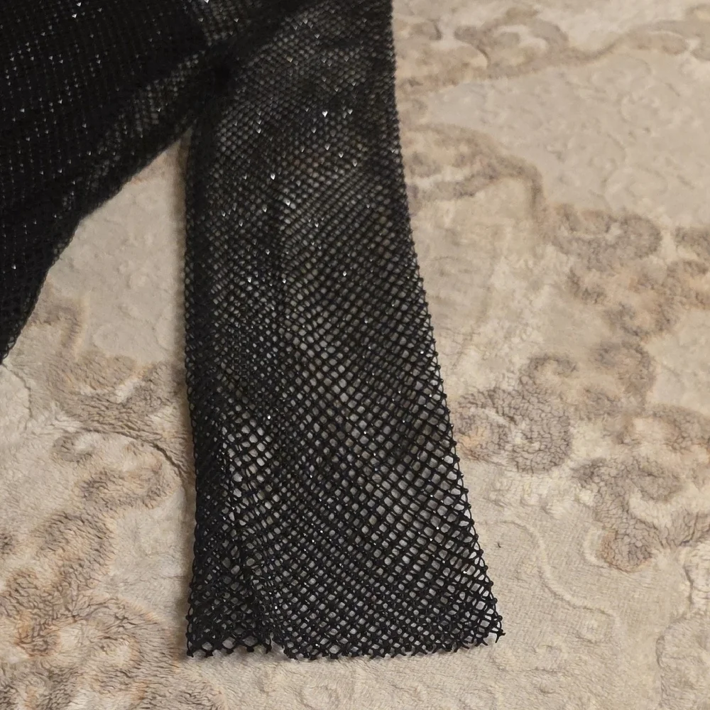 Elan Black Mesh Elegant Dress Wedding Formal